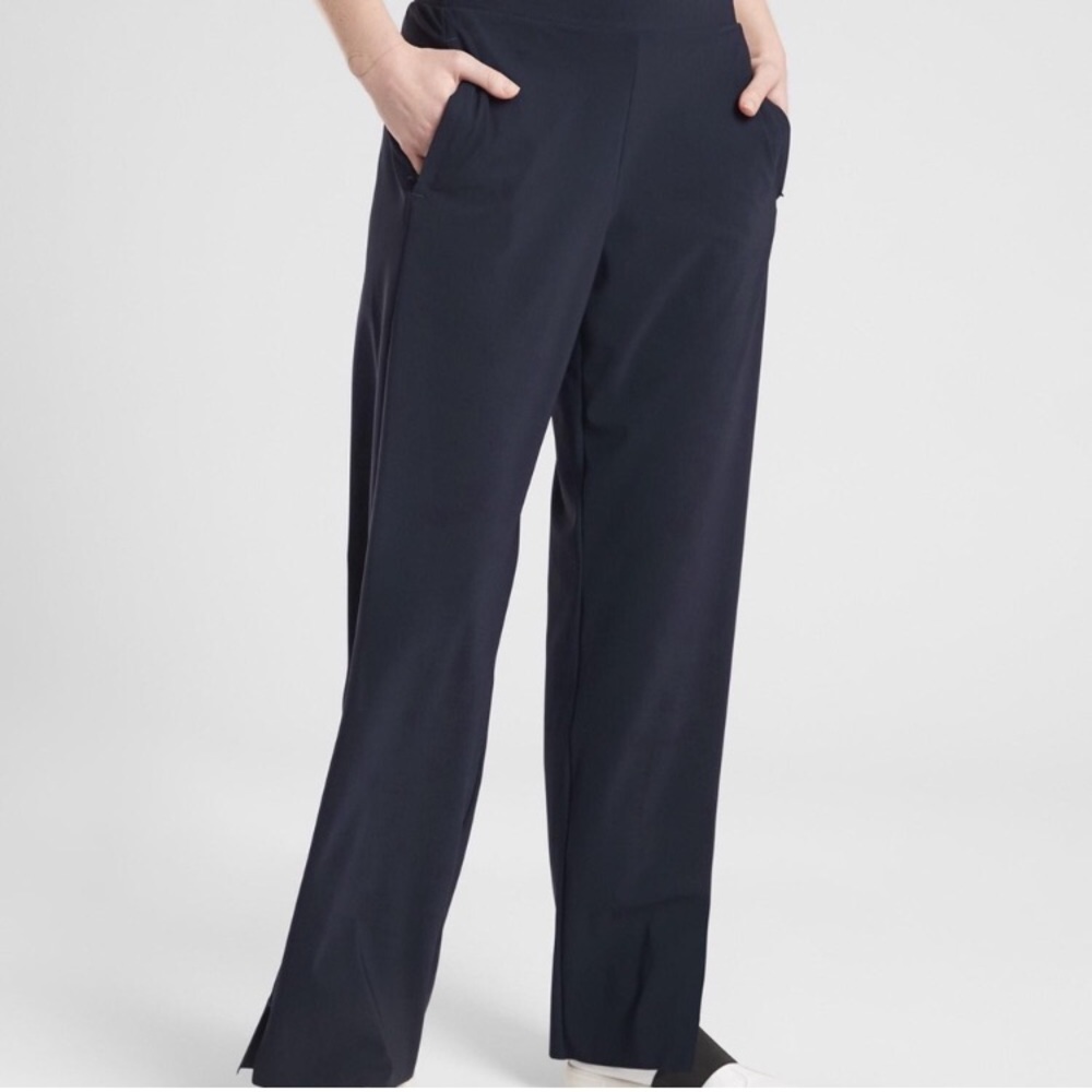 Athleta Cosmic Pant Gray Wide Leg Large